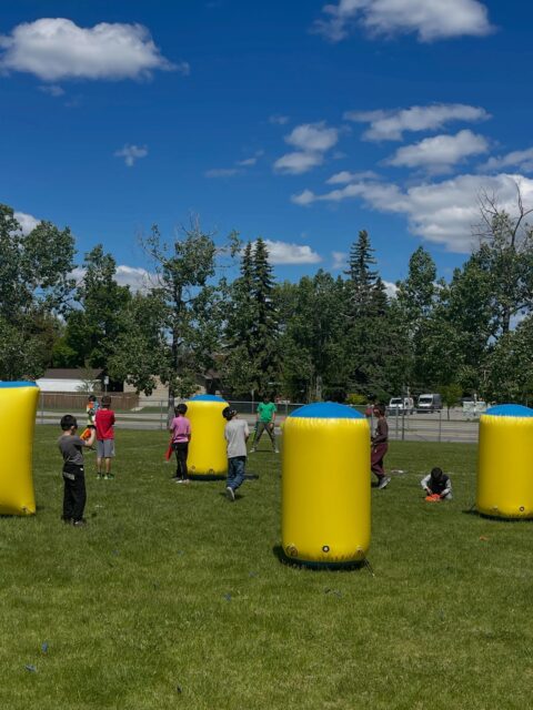 Nerf birthday party 🥳🤩#nerfbattle#nerfcalgary#birthdayparty#backyardnerfparty 🤩🥳
