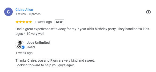 birthday party rentals near me_Nerf Calgary_Testimonial 1